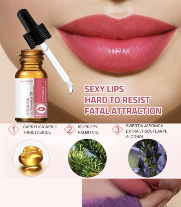 LANTHOME Lips Essence Oil Fade Lips Lines Smooth Hydrating Lip Care Oil 10ml - Image 2