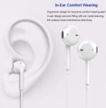 Wired In-Ear Earphones for Apple iPhone White - Image 2