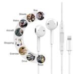 Wired In-Ear Earphones for Apple iPhone White - Image 5