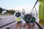 G-Shock Couple Set Black White With Green