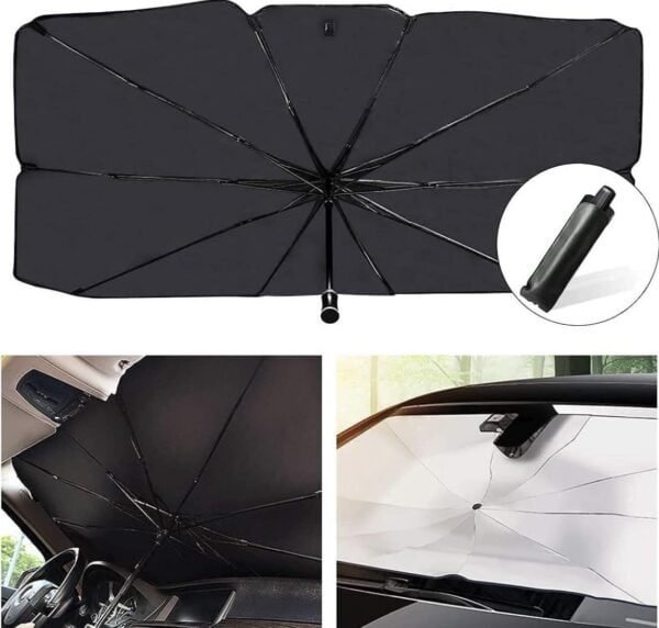 2 Pieces Windshield Sun Shade Foldable - Image 5