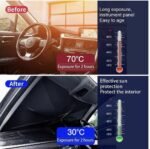 2 Pieces Windshield Sun Shade Foldable - Image 3