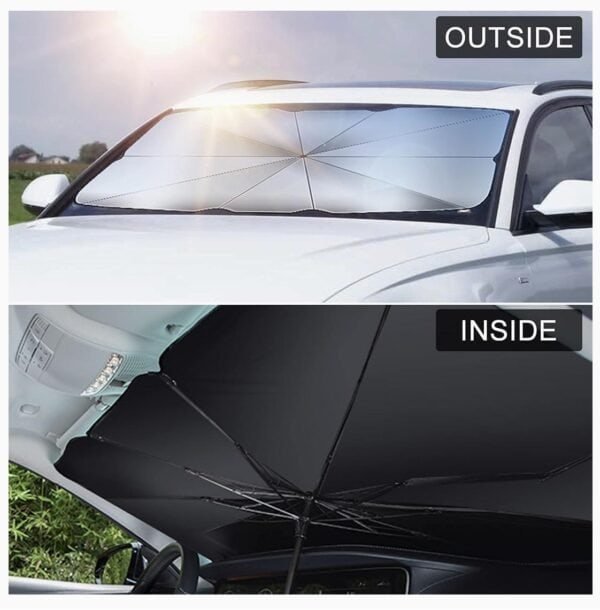 2 Pieces Windshield Sun Shade Foldable - Image 4
