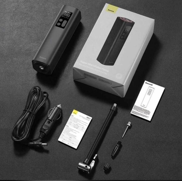 Super Mini Inflator Tyre Pump 15sec Fast Inflation, 4 Tires in 25 Minutes Black - Image 6