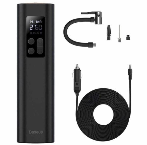 Super Mini Inflator Tyre Pump 15sec Fast Inflation, 4 Tires in 25 Minutes Black - Image 5
