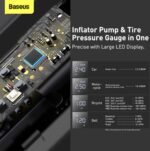 Super Mini Inflator Tyre Pump 15sec Fast Inflation, 4 Tires in 25 Minutes Black - Image 2