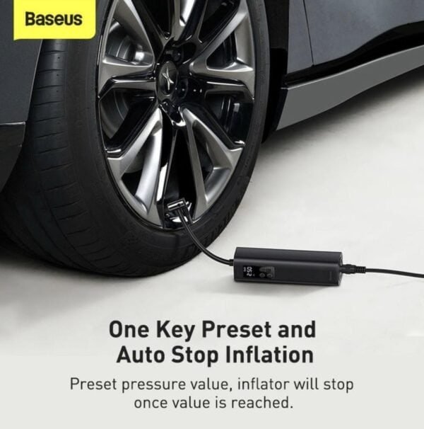 Super Mini Inflator Tyre Pump 15sec Fast Inflation, 4 Tires in 25 Minutes Black - Image 4