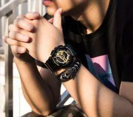 g-shock black gold