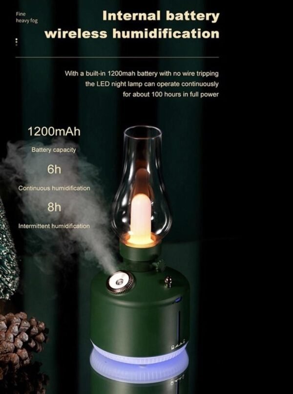 Air Humidifier USB Chargeable Retro Kerosene Lamp - Image 6