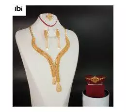 Women’s Jewelry Gold Lapis Lazuli Set, Gold-Plated