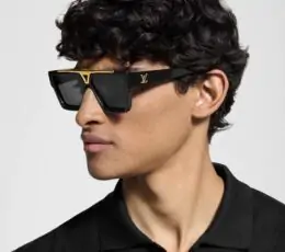 Louis Vuitton Black & Gold Sunglasses