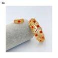 Red Stone Bracelet with Ring