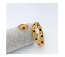 Black Stone Bracelet with Ring