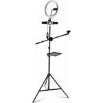 Latest Selfie Stand For 3 Mobiles-Mic-Stand