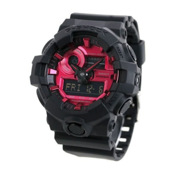 ⁦ساعة G-Shock GS-0821-02 أنالوج رقمية أسود وأحمر من الريزن⁩ - الصورة ⁦6⁩