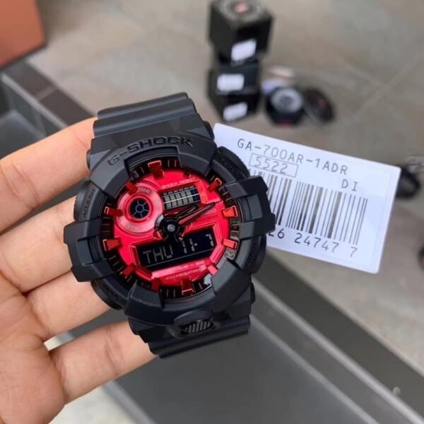⁦ساعة G-Shock GS-0821-02 أنالوج رقمية أسود وأحمر من الريزن⁩ - الصورة ⁦2⁩