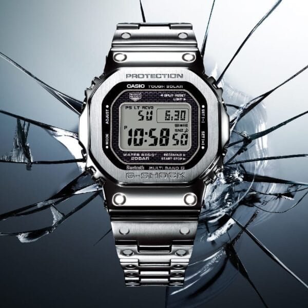 ⁦ساعة G-Shock رقمية معدنية بالكامل فضية GS-101004⁩ - الصورة ⁦3⁩