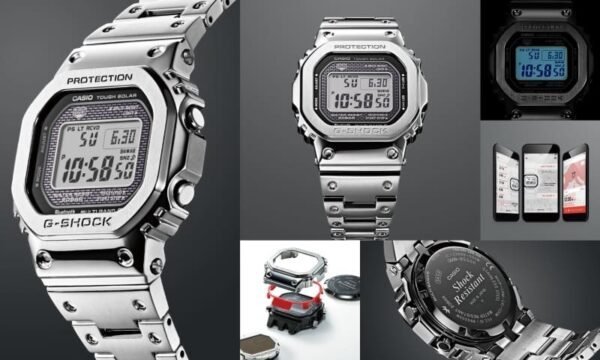 ⁦ساعة G-Shock رقمية معدنية بالكامل فضية GS-101004⁩ - الصورة ⁦5⁩