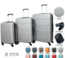Travelhouse 3-Piece Hardshell Travel Bags Set with Spinner Wheels and TSA Lock