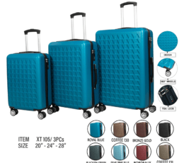 Voyager 3-Piece Hardshell Travel Bags Set with Unique Pattern Design
