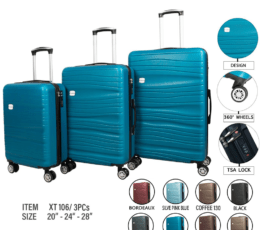 Odyssey 3-Piece Hardshell Travel Bags Set with Textured Finish