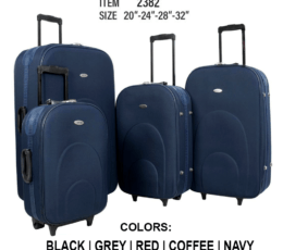 Ultimate Traveler's Soft-Sided 4-Piece Travel Bags Set