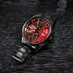 360 ° Rotary Stainless Steel Strap Sport Car Rim Wheel Hub Quartz - Image 5