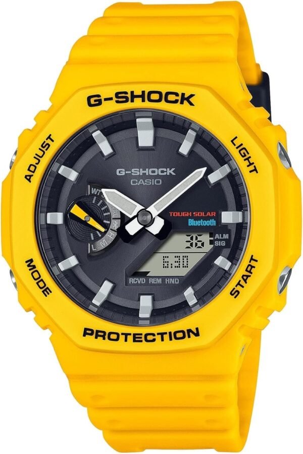⁦ساعة G-shock صفراء رقمية وعقارب GA-B2100C-9ADR⁩ - الصورة ⁦2⁩