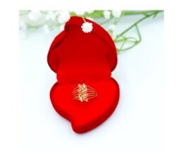 Leaf Design Ring - Gold Sparkle