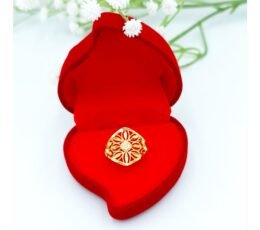 Leaf Design Ring - Gold Sparkle