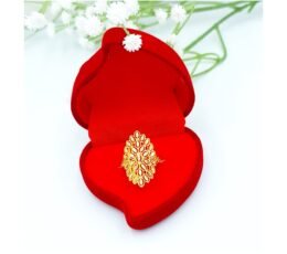 Multi Leaf Design Ring - Gold Sparkle