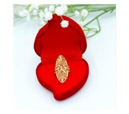 Leafs Design Ring - Gold Sparkle