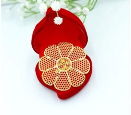 Flower Design Ring - Gold Sparkle