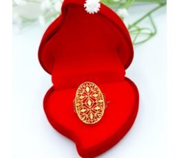 Multi Leaf Design Ring - Gold Sparkle