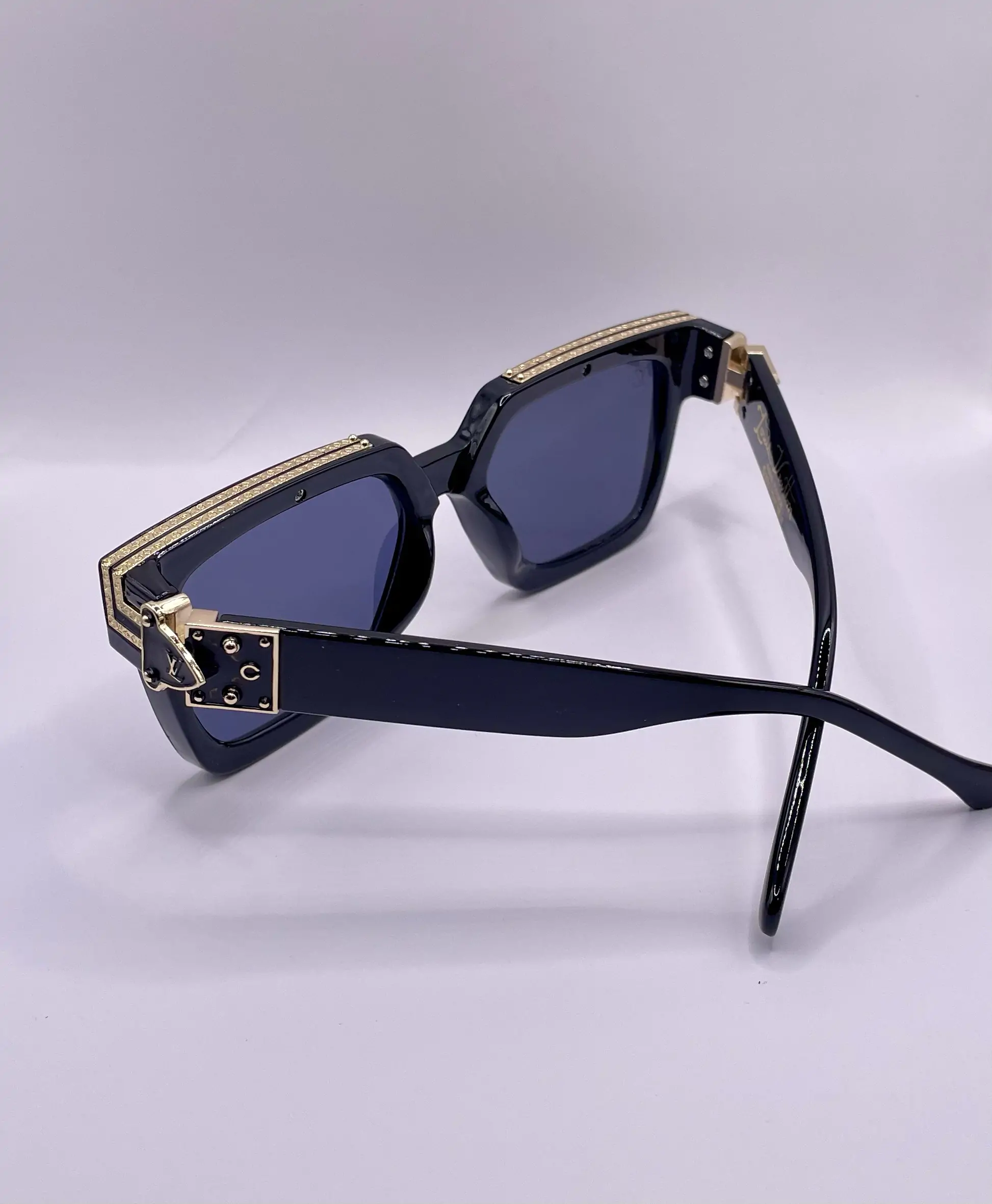 Louis Vuitton Black Gold Sunglasses - Image 3