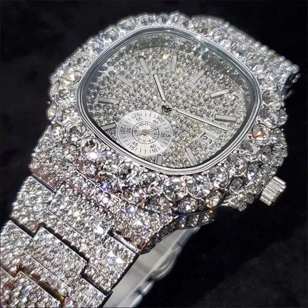 Luxury Iced Bling Out Diamond Watch - Image 2