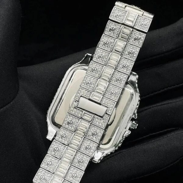 Luxury Arabic Piazza Iced Out Diamond Watch - Image 7