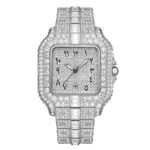Luxury Arabic Piazza Iced Out Diamond Watch