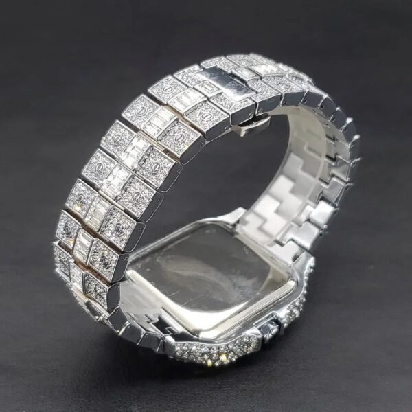 Luxury Arabic Piazza Iced Out Diamond Watch - Image 4