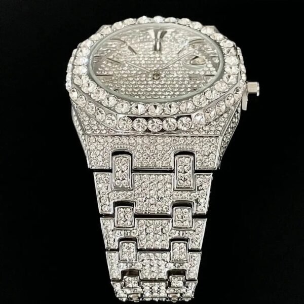 Luxury Iced Out Diamond Watch - Image 2