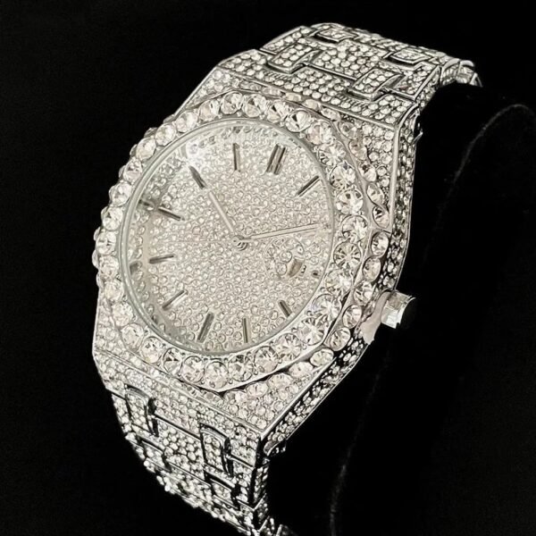 Luxury Iced Out Diamond Watch - Image 3