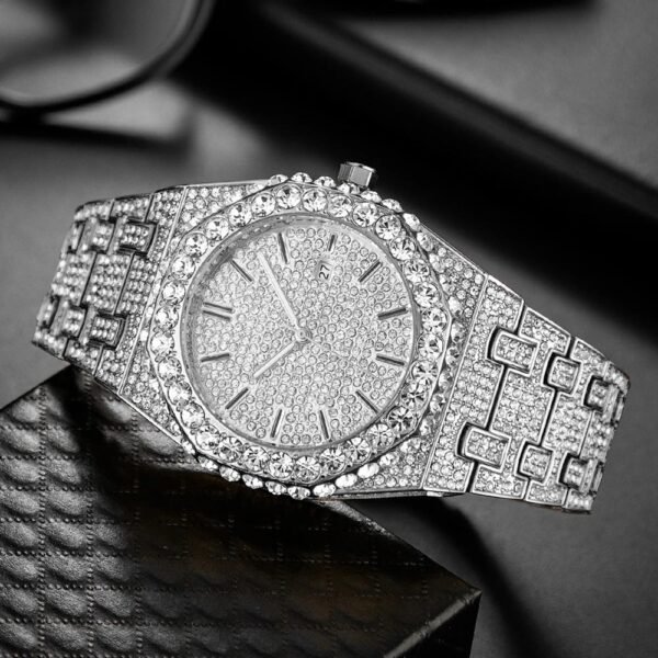 Luxury Iced Out Diamond Watch - Image 5