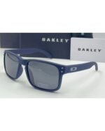Oakley Holbrook Square Matte Blue Frame Grey Polarized Sunglasses