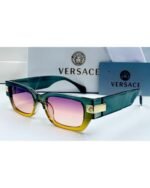 Versace Square Green and Yellow Frame Gradient Lens Sunglasses