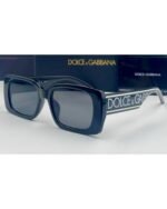Dolce & Gabbana DG6177 Square Black Acetate Frame Grey Lens Sunglasses