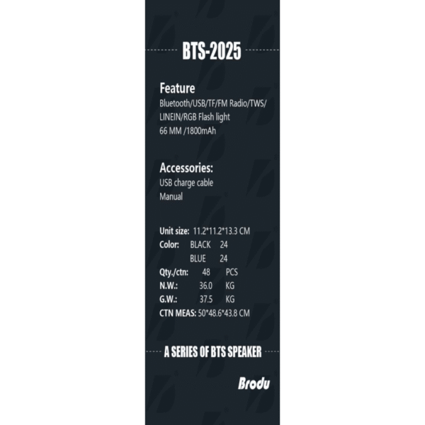 BTS-2025 Wireless Bluetooth Speaker - Image 2