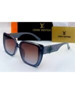Louis Vuitton Square Translucent Blue Frame Brown Gradient Lens Sunglasses
