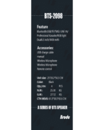 Bts-2098 Bluetooth Wireless Speaker With 2 Microphone - Image 2