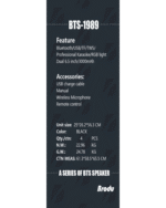 BTS-1989 Wireless Bluetooth Speaker With 2 Microphone - Image 5