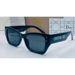 Dior Square Black Acetate Frame Grey Lens Sunglasses